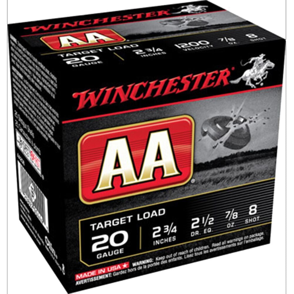 image of Super Target 20 ga 8 Shot Shotgun Ammunition, 25 rds