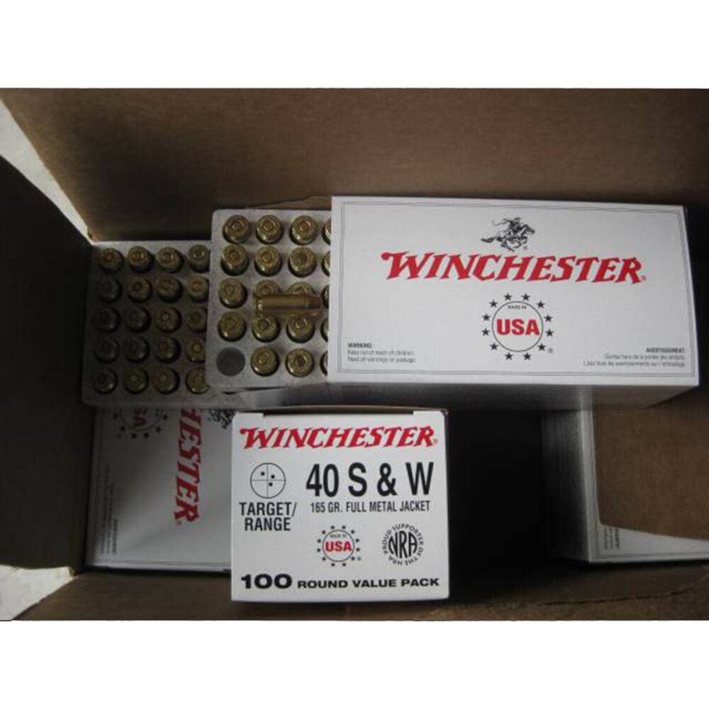 image of 40 S&W 165 Grain Handgun Ammunition, 100 rounds
