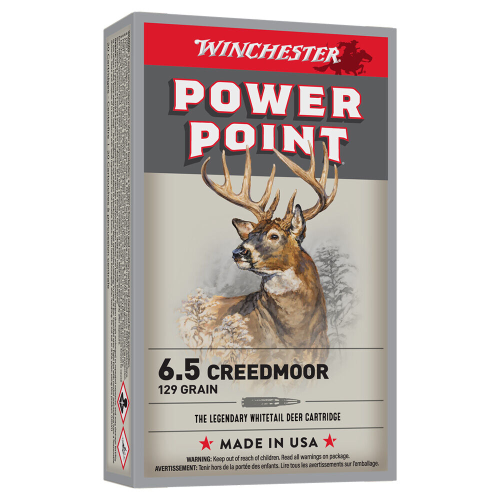 image of Power Point 6.5 Creedmoor 129 Grain Rifle Ammunition, 20 rds