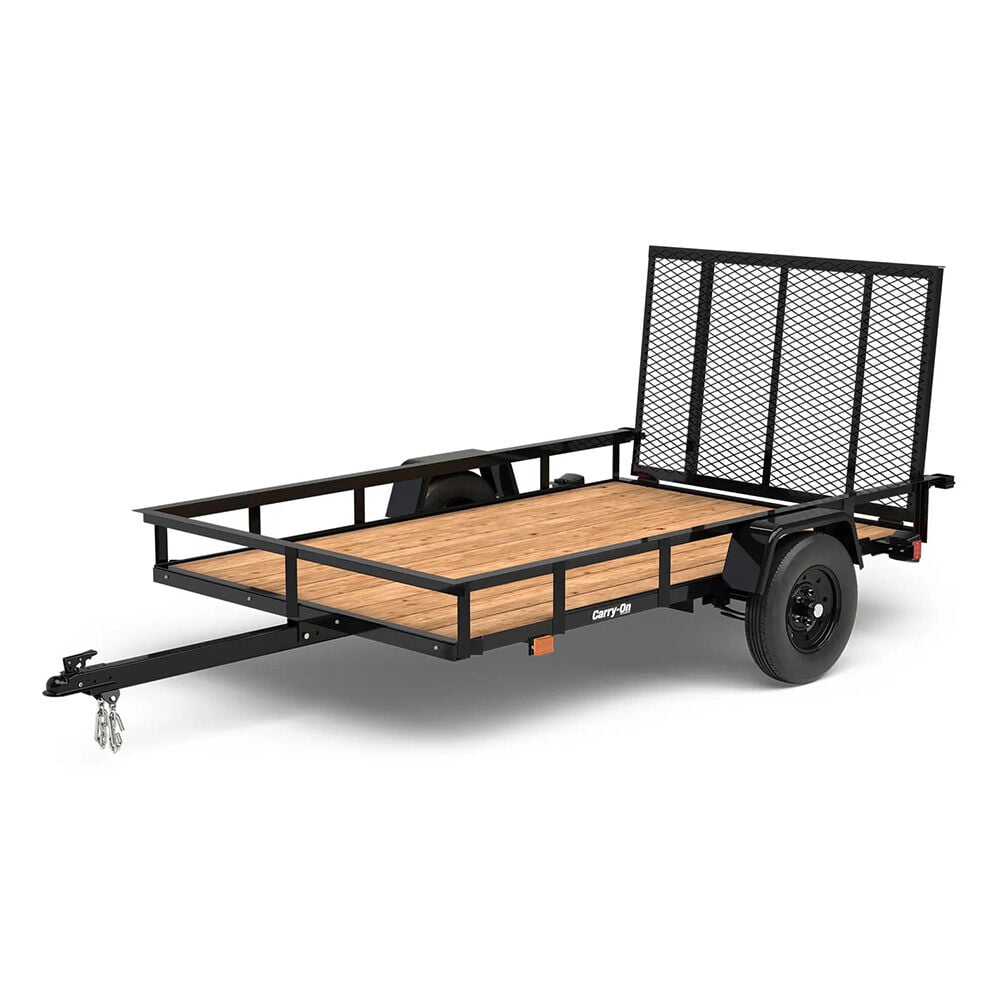 image of 5 ft x 8 ft Steel Mesh Utility Trailer with Ramp Gate