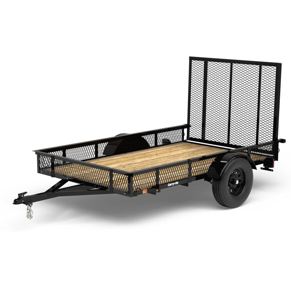 image of 5 1/2 ft x 9 ft Mesh Side Utility Trailer