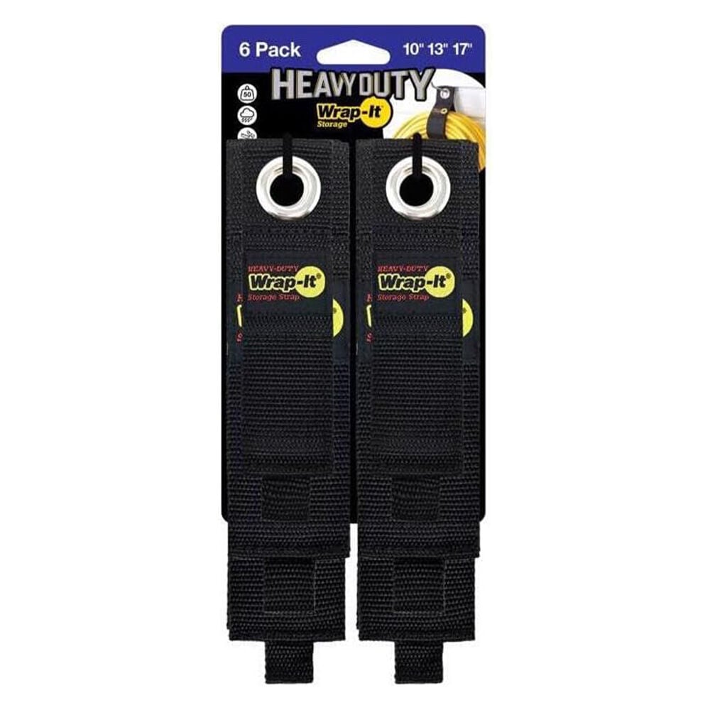 image of Assorted 10 in Heavy Duty Storage Straps, 6 pk (Color May Vary)
