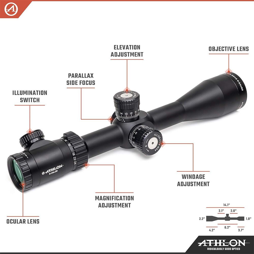 Argos BTR GEN2 6-24X50 Riflescopes with Sunshade Included | Atwoods