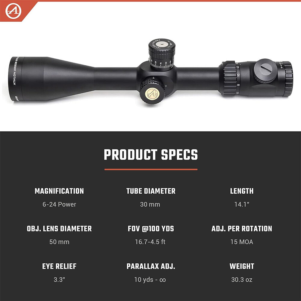 Argos BTR GEN2 6-24X50 Riflescopes with Sunshade Included | Atwoods