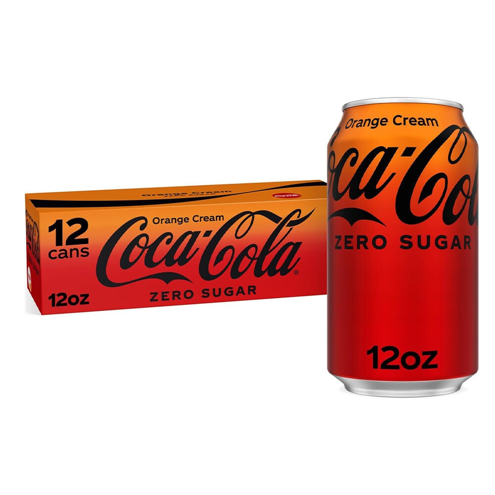 image of Soda Can- Orange Cream, Zero Sugar, 12 fl oz, 12 pk