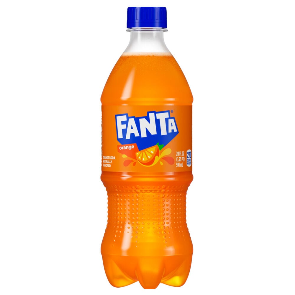 image of Fanta Soda Bottle- Orange, 20 fl oz