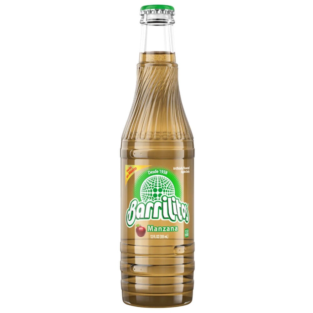 image of Barrilitos Soda Bottle- Apple, 12 oz