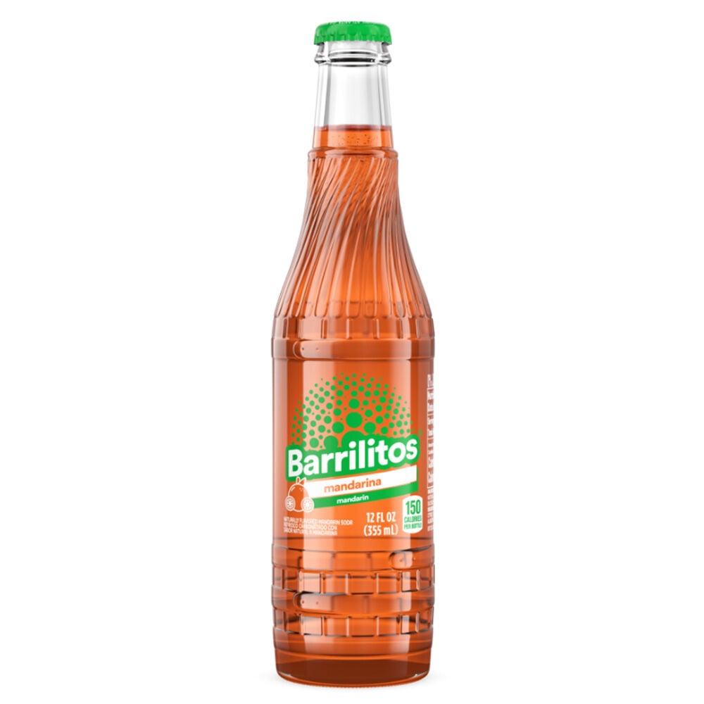image of Barrilitos Soda Bottle- Mandarin, 12 oz