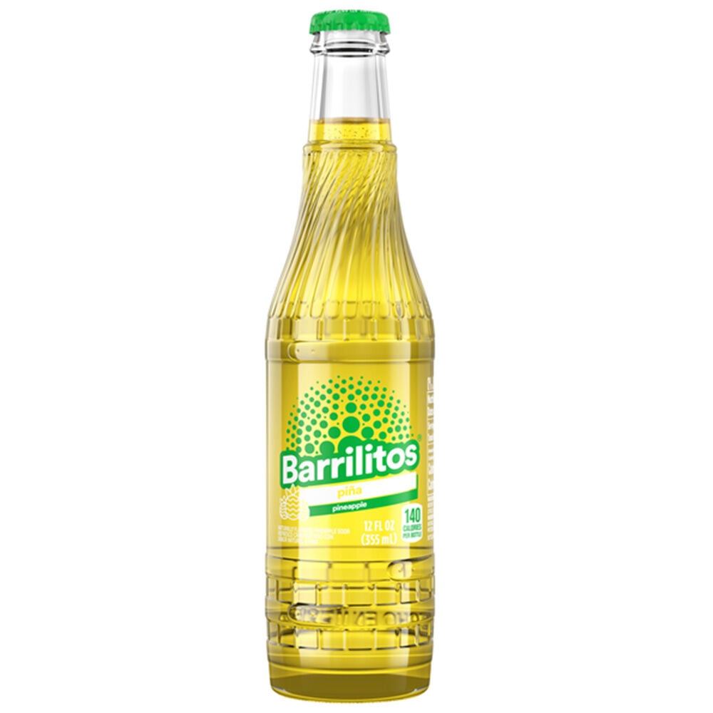 image of Barrilitos Soda Bottle- Pineapple, 12 oz