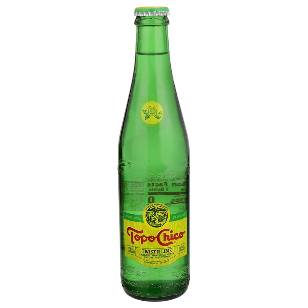 image of Topo Chico Mineral Water Bottle- Twist of Lime, 12 oz