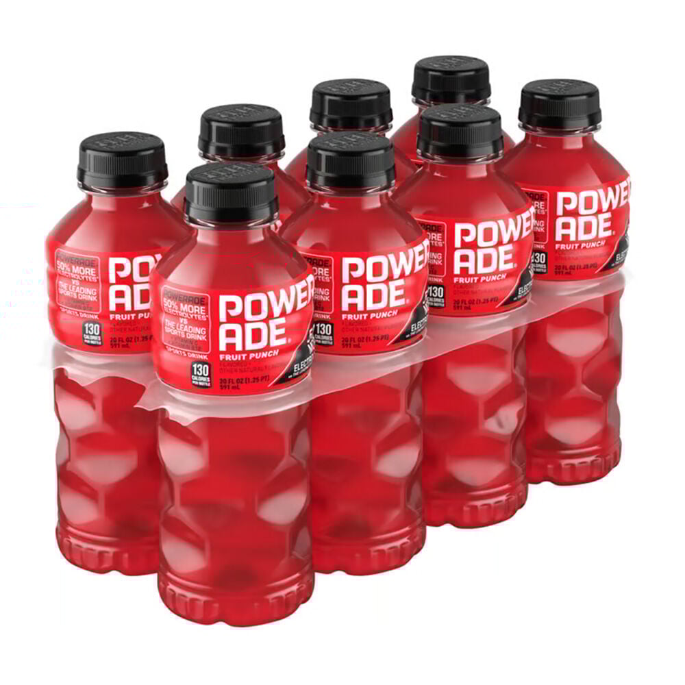 image of Powerade Sports Drink- Fruit Punch, 20 oz, 8 pk