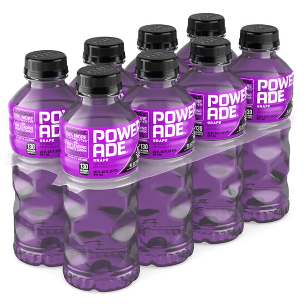image of Powerade Sports Drink- Grape, 20 oz, 8 pk