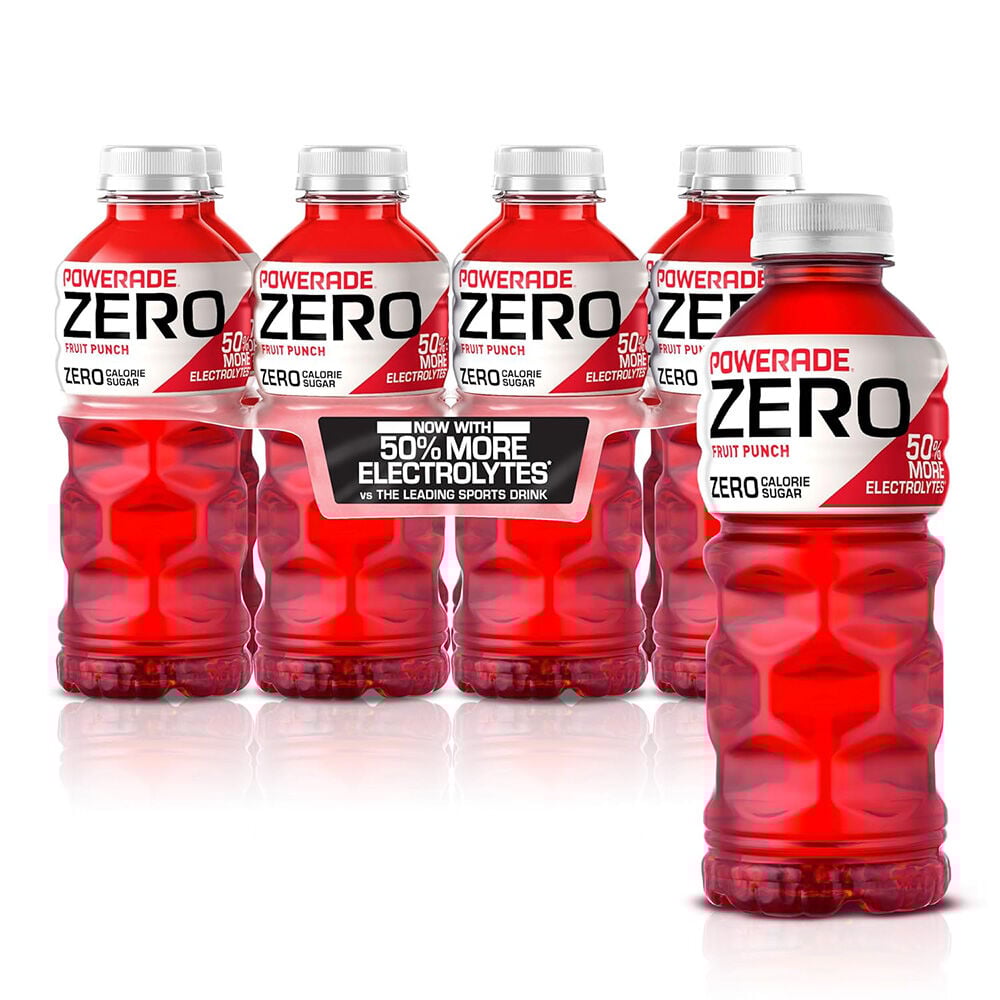 image of Powerade Sports Drink- Zero, Fruit Punch, 20 oz, 8 pk