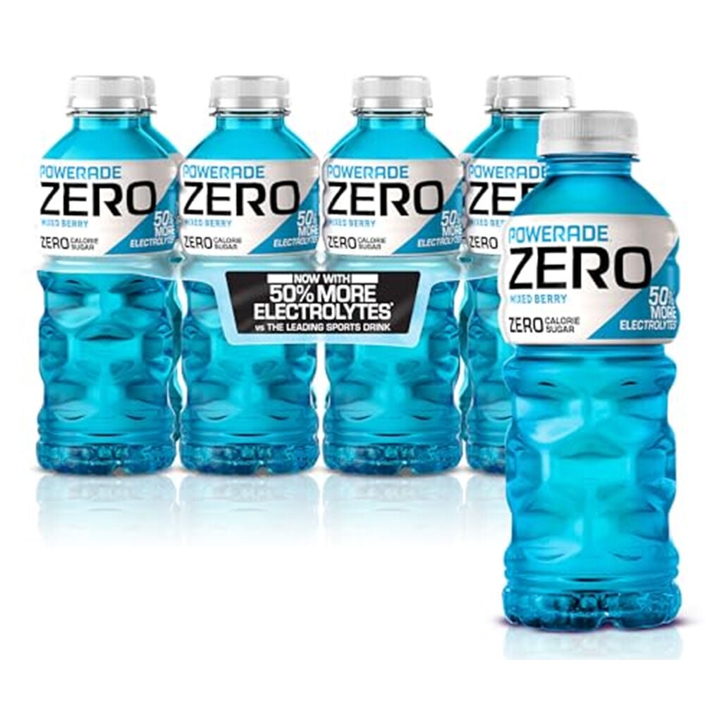image of Powerade Sports Drink- Zero, Mixed Berry, 20 oz, 8 pk