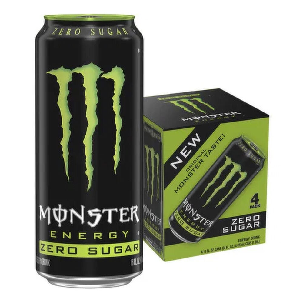 image of Monster Energy Drink- Zero Sugar, 16 fl oz, 4 pk