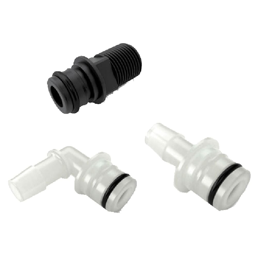 image of Quick Attach Fittings Includes Straight & Elbow 3/4 in x 3/8 in HB & 3/4 in QA x 3/8 in MNPT