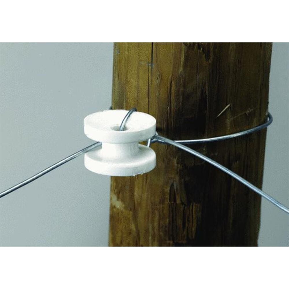 image of Insulator, Large Corner Knob, White, 10 count