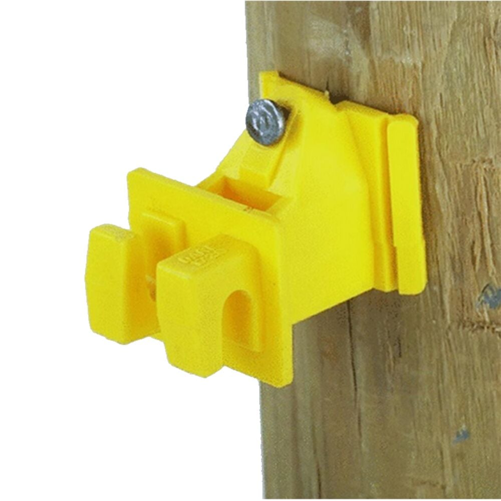 image of Insulator, Wood Post with Nail, Yellow, 25 count