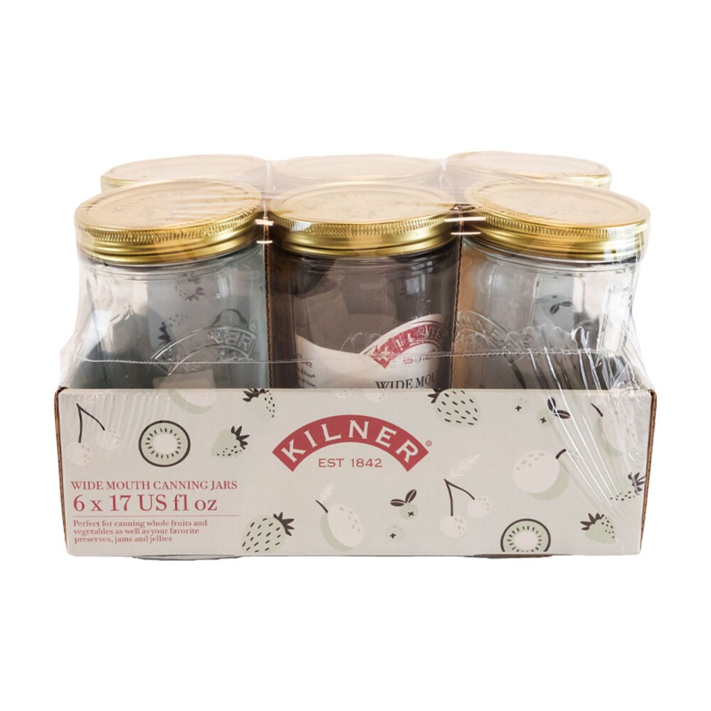 image of Wide Mouth Canning Jar, 17 oz., 6 pack