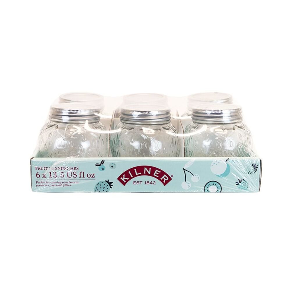 image of 13.5 oz. Strawberry Canning Jars, 6 pack