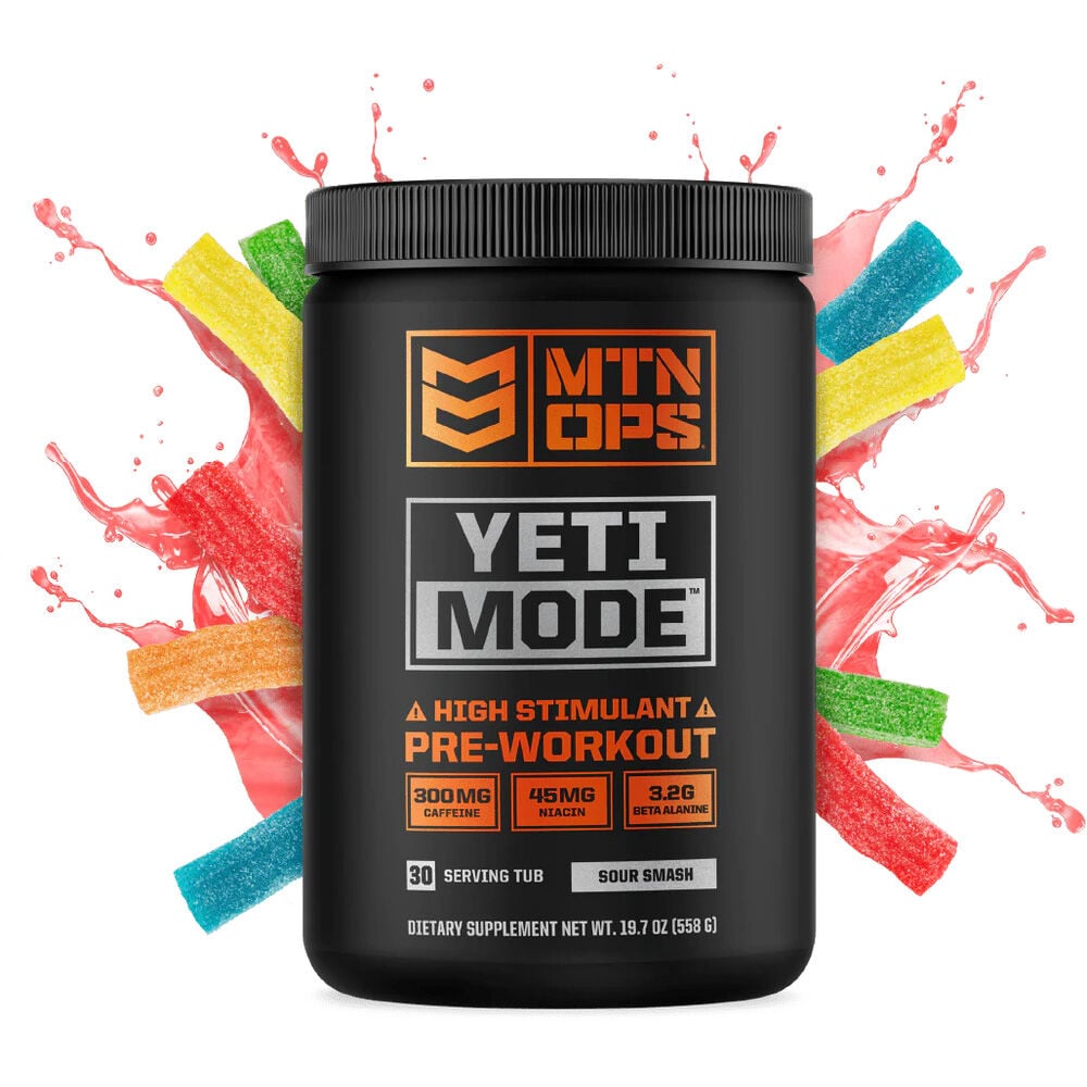image of YETI MODE Pre-Workout Powder, 30 Servings, Sour Smash