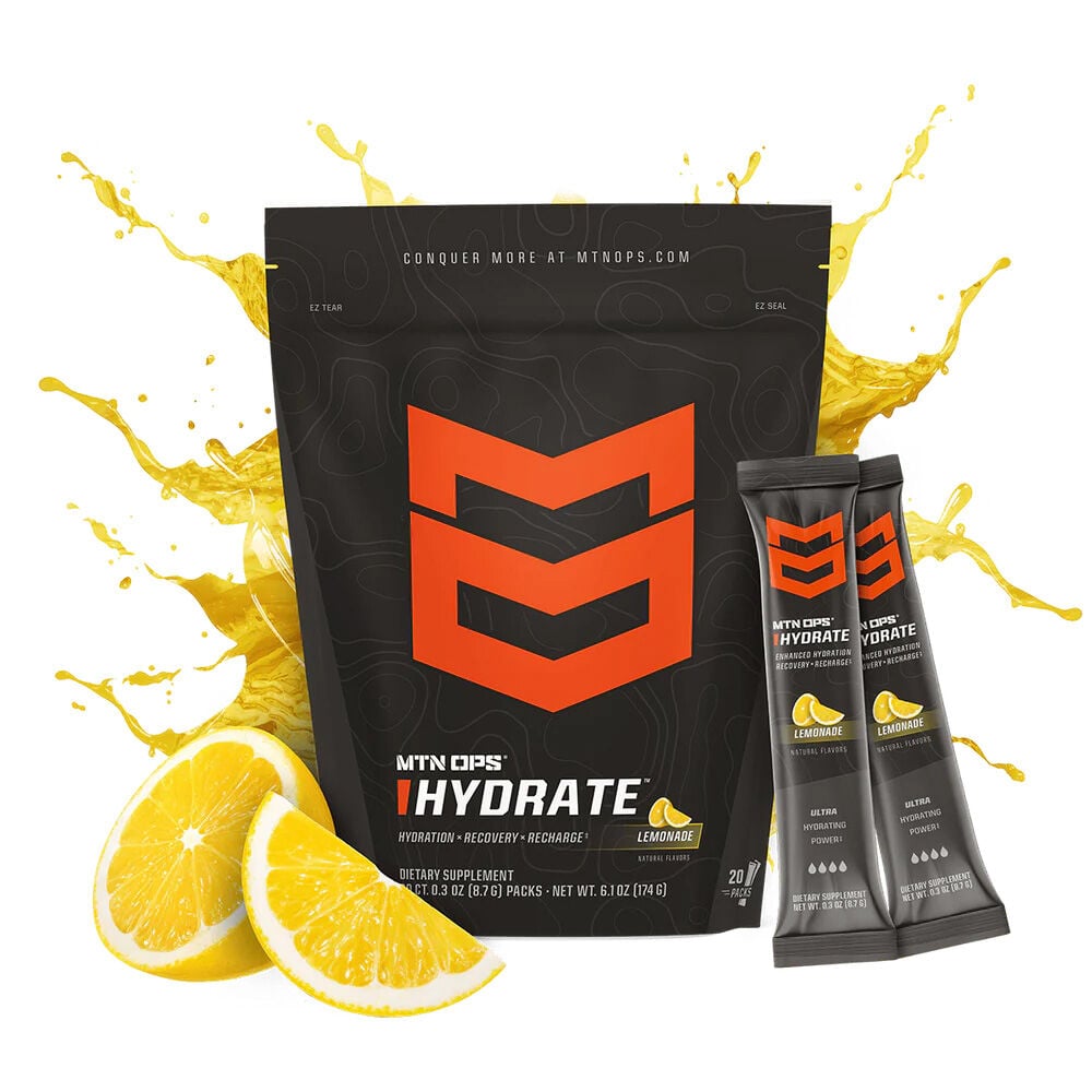 image of HYDRATE Electrolytes Powder Drink Mix, 20 Servings, Lemonade