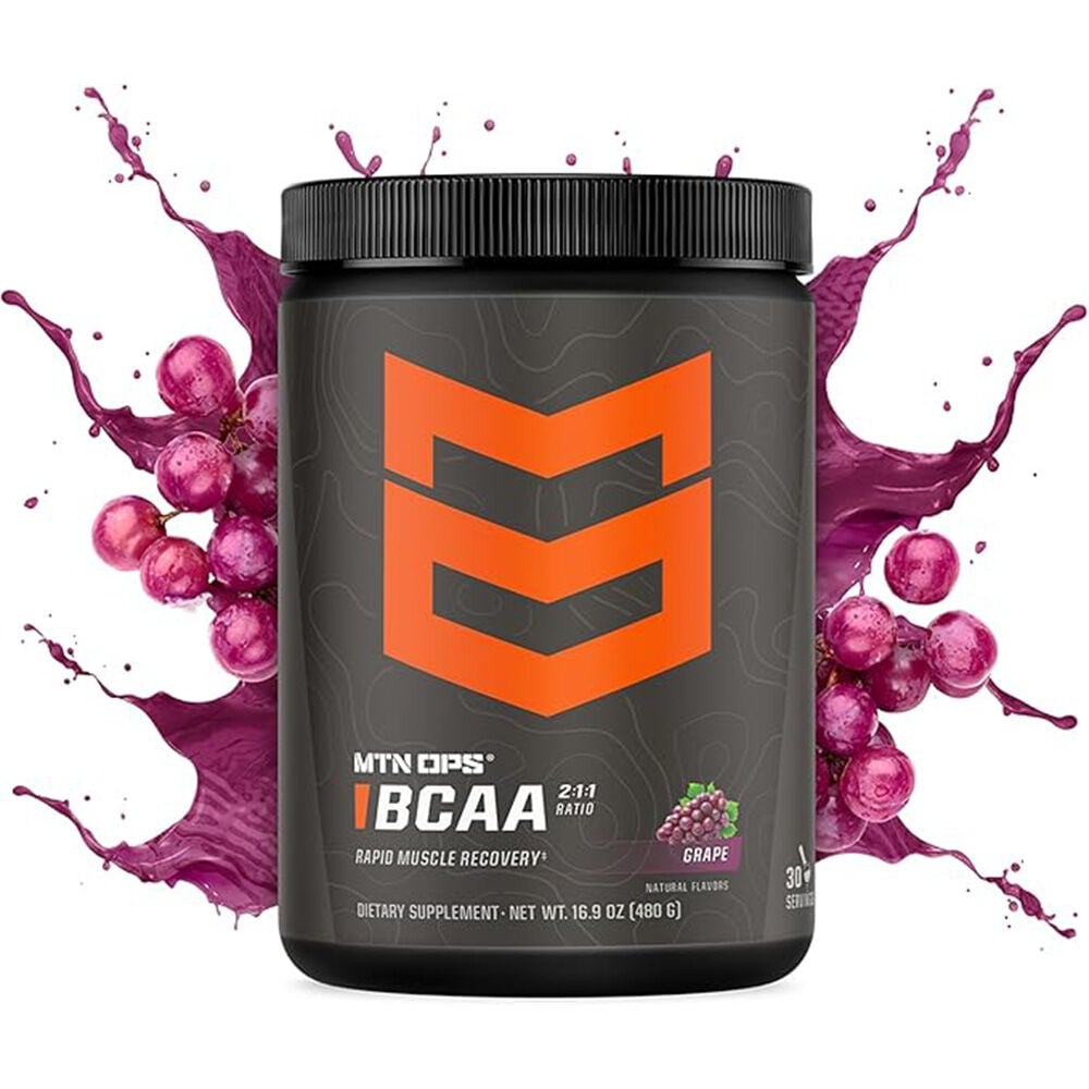 image of BCAA Powder Supplement Powder, 30 Servings, Grape