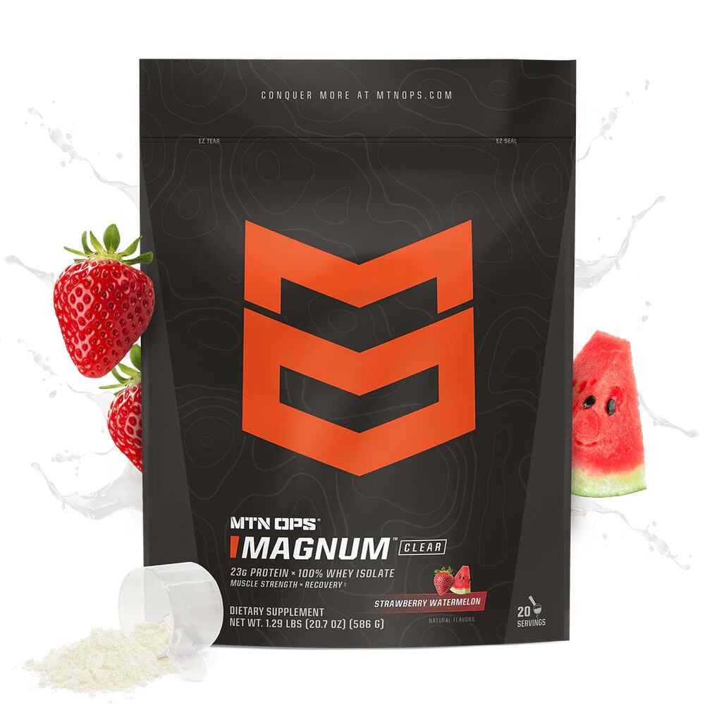 image of MAGNUM Clear Protein Powder, 20 Servings, Strawberry Watermelon