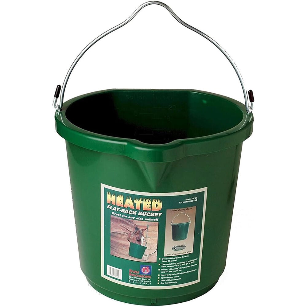 image of Flat Back Heated Bucket, 5 gallon