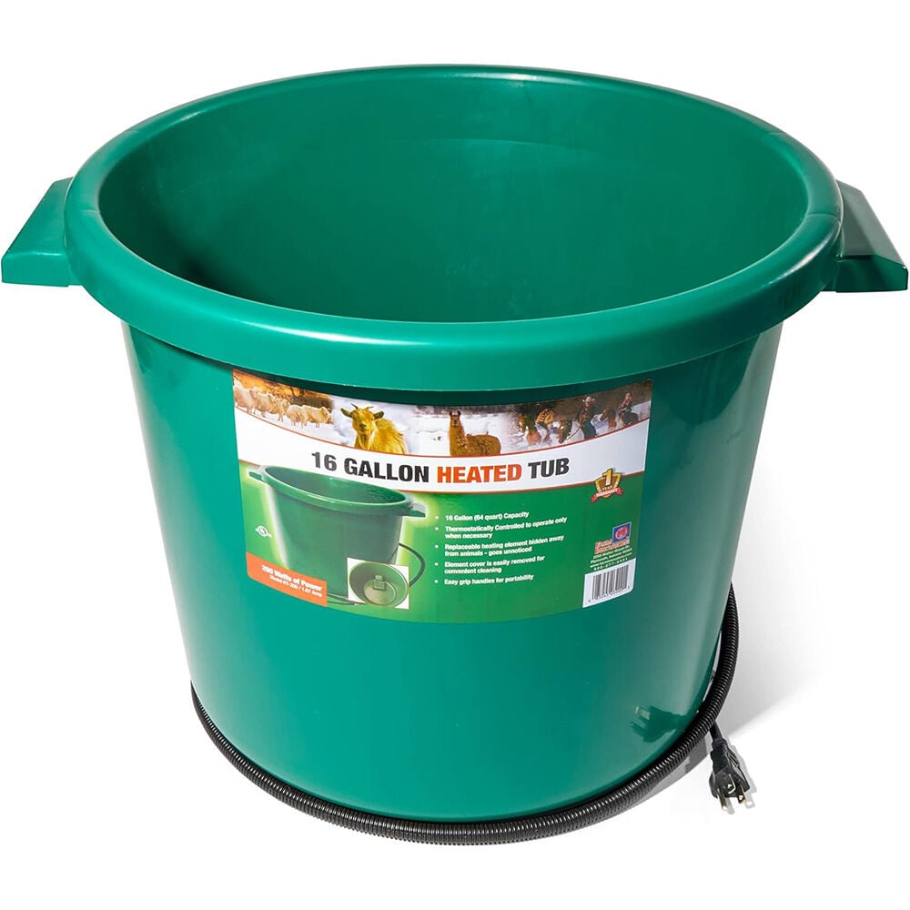 image of Heated Plastic Tub, 16 gallon