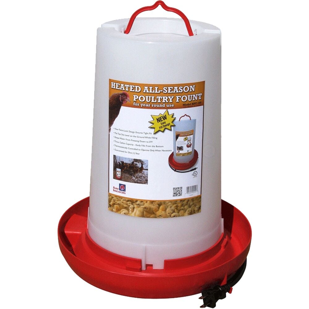 image of Heated Poultry Waterer- 3 gal