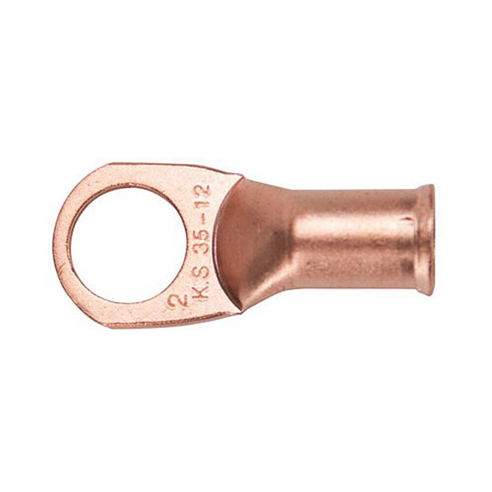 image of 2 AWG Crimp On Copper Lug, 3/8 in 
