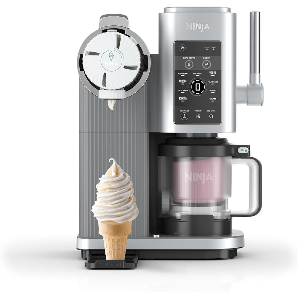 image of 13-in-1 Swirl by CREAMi Ice Cream and Soft Serve Maker with Two CREAMi Swirl 16 oz Pints