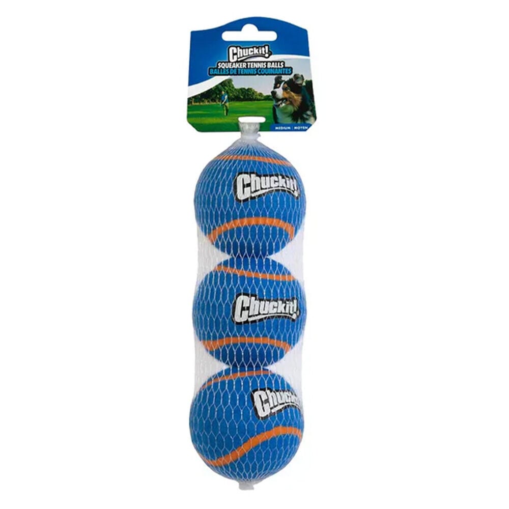 image of Squeaker Tennis Balls Dog Toy, 3 pk