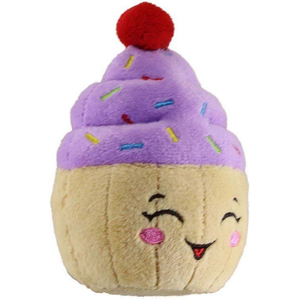 image of Tiny Tots Happy Birthday Cupcake Plush Dog Toy
