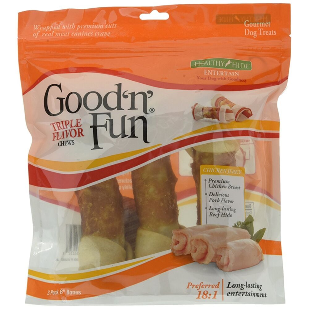 image of Good 'n' Fun Triple Flavor Chews, 3 pack