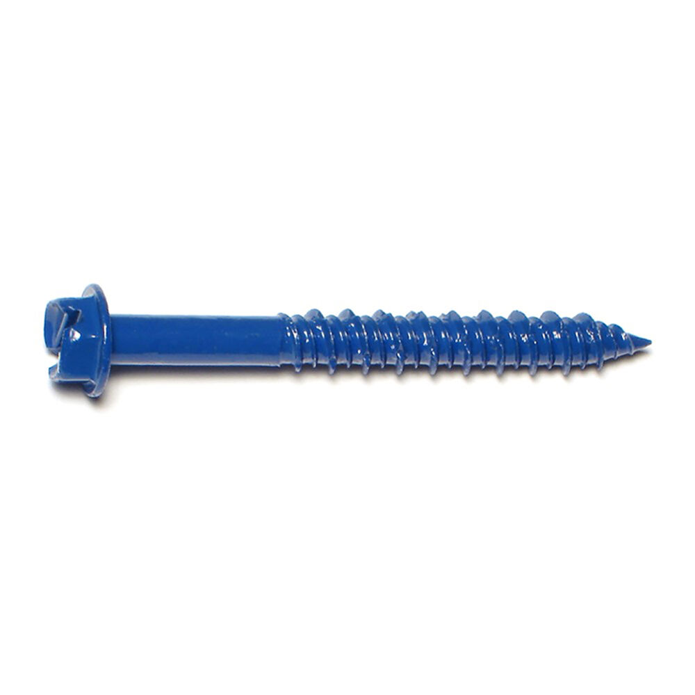 image of 1/4 x 2-1/4 Slotted Hex Concrete Screws - 23383