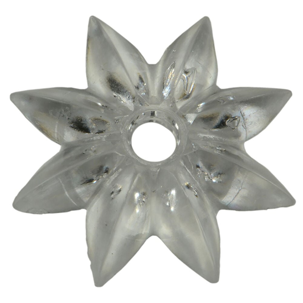 image of 1IN Clear Plastic Rosette CLEAR PLASTIC ROSETTE