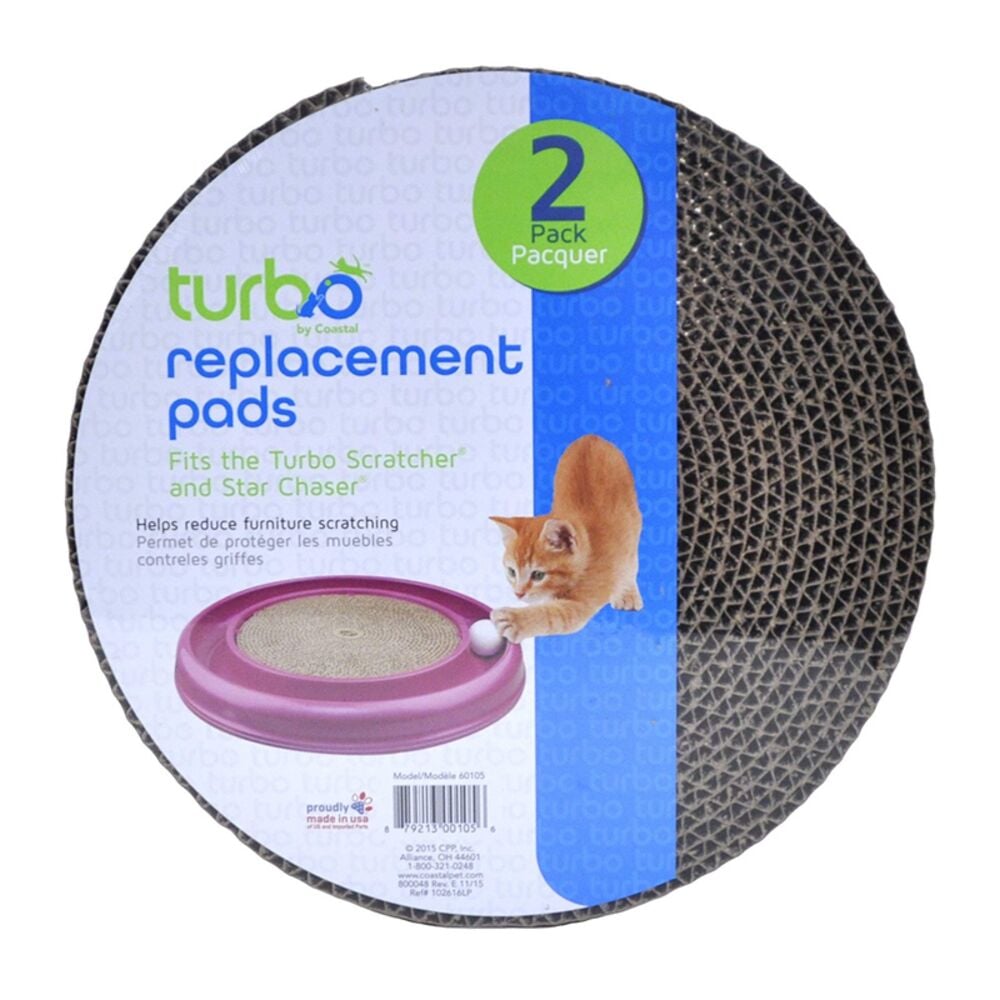 image of Coastal Turbo Scratcher Replacement Pads for Cat, 2 Count