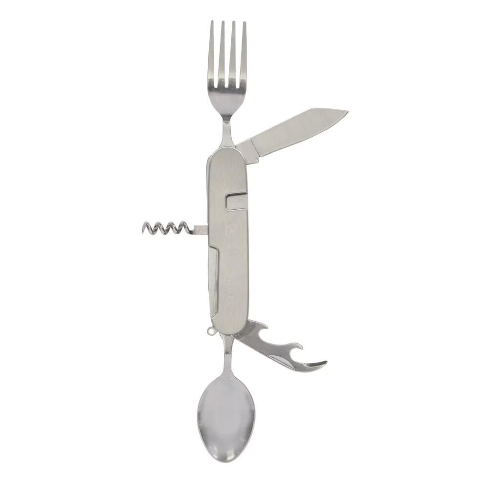 image of Folding Knife, Fork, Spoon Multi-Tool