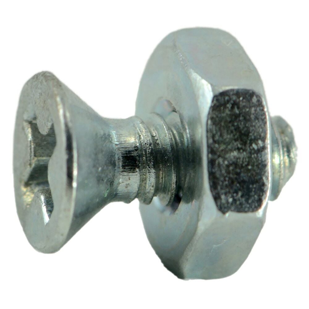 image of 6-32 X 3/8 Phillips Flat Machine With Nut