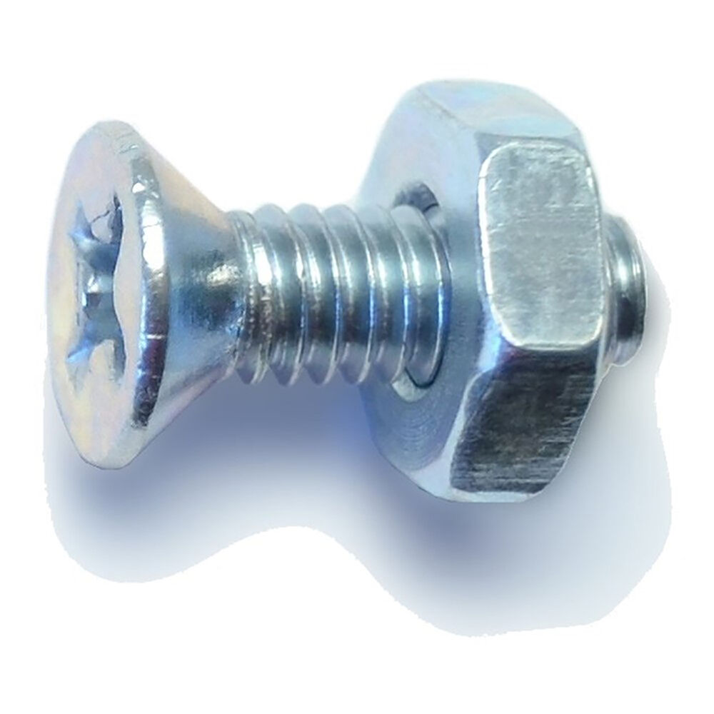 image of 8-32 X 1/2 Phillips Flat Machine With Nut