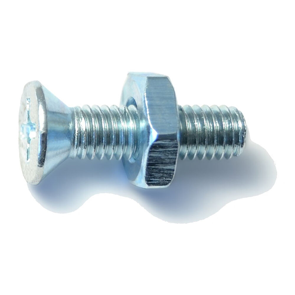 image of 10-32 X 3/4 Phillips Flat Machine With Nut