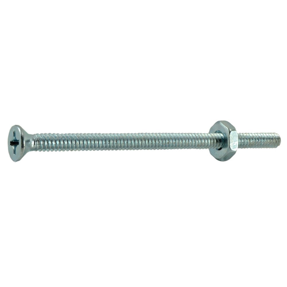 image of 6-32 X 2-1/2 Phillips Flat Machine With Nut