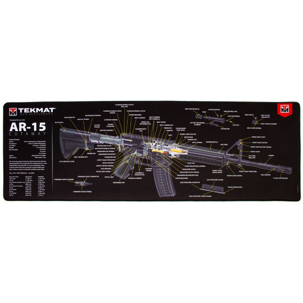image of Washable Rifle Maintenance and Cleaning Mat- AR-15 Cutaway
