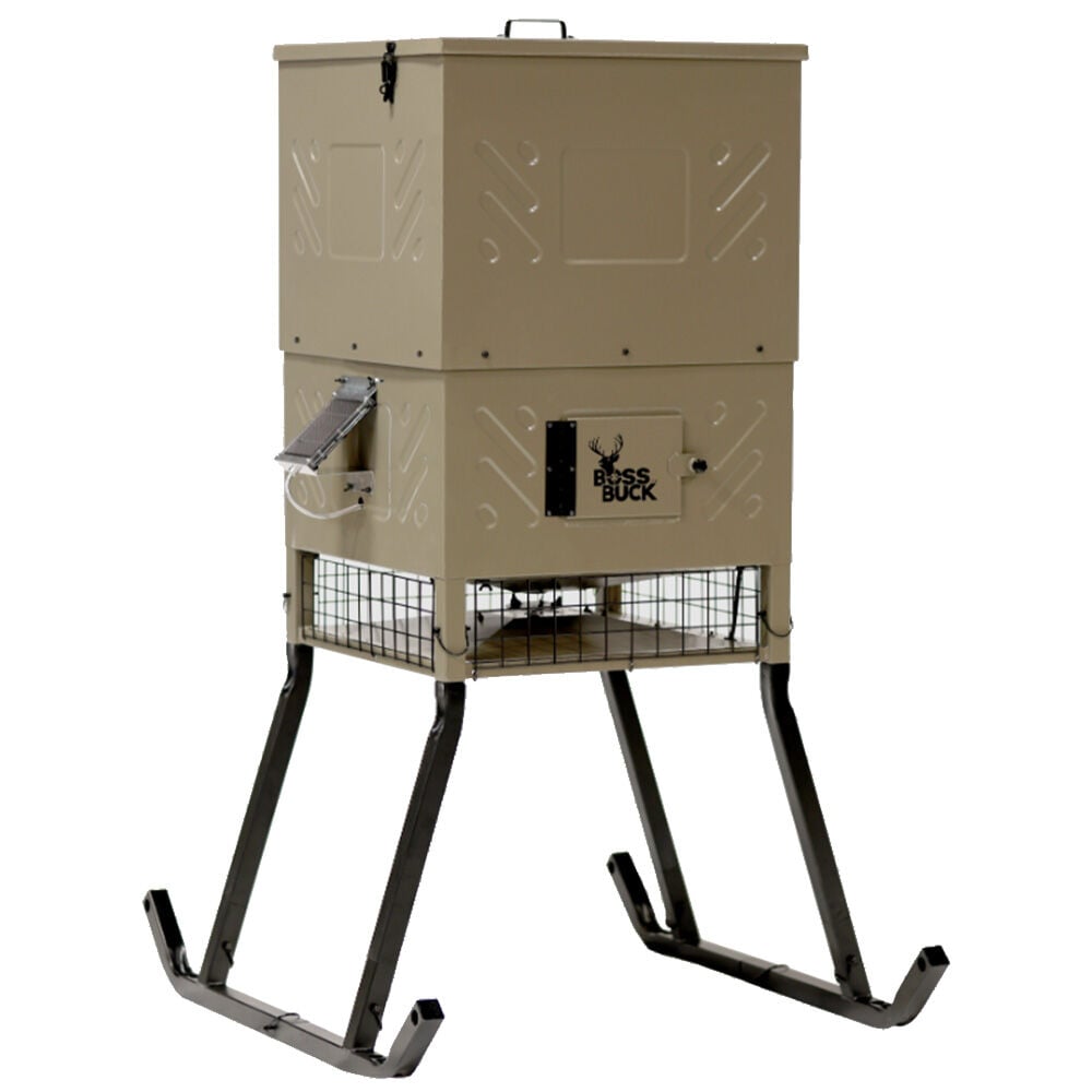 image of 600lb Sled Feeder with Solar Panel