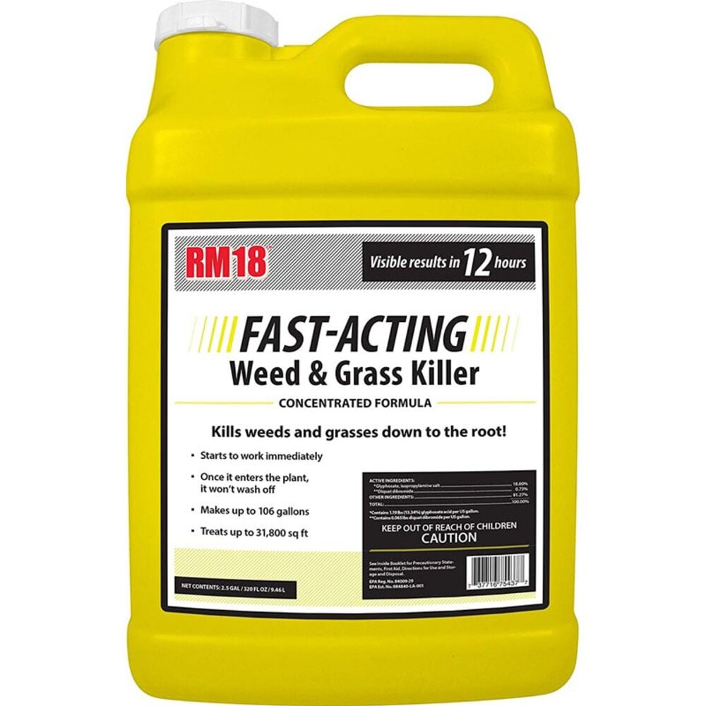 image of RM18 Fast-Acting Weed & Grass Killer, 2-1/2 Gallon