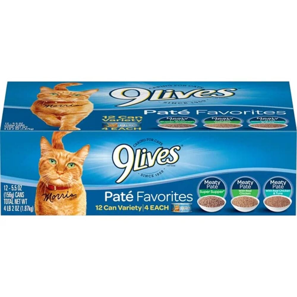 image of Wet Cat Food- Pate Favorites Variety Pack, 5.5 oz, 12 pk