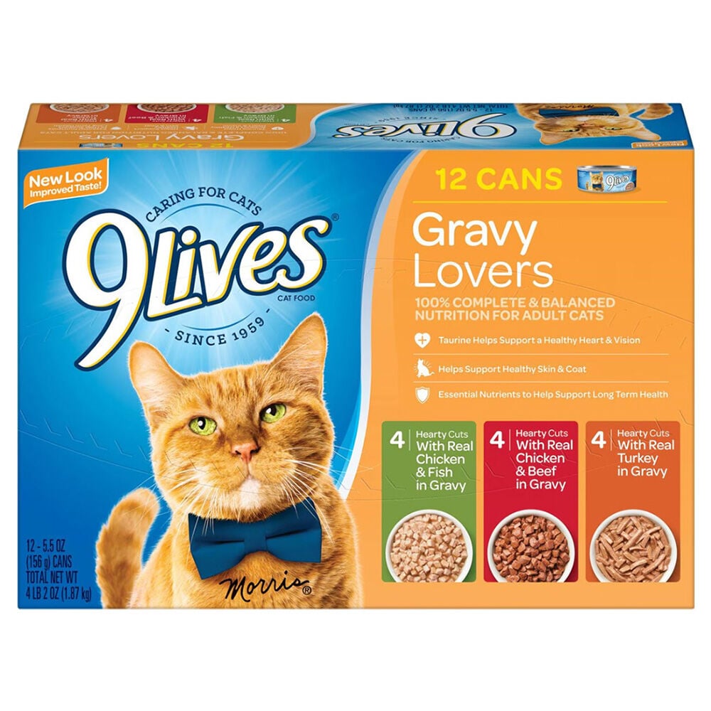 image of Wet Cat Food- Gravy Favorites Variety Pack, 5.5 oz, 12 pk