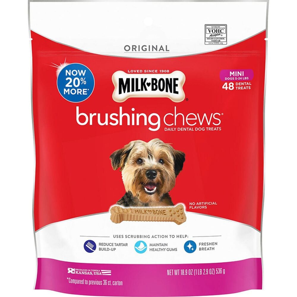 image of Mini Brushing Chews Dental Treats 18.9 oz